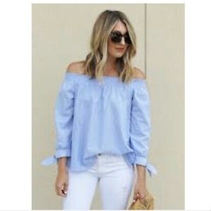 Ann Taylor off the shoulder spring blouse